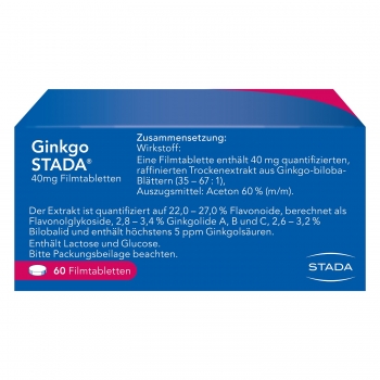 Ginkgo STADA - 40 mg Filmtabletten