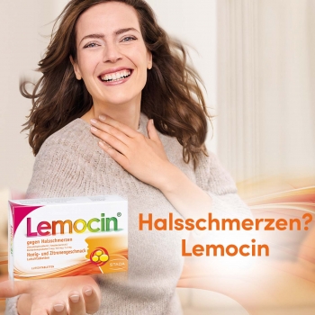 Lemocin gegen Halsschmerzen - Honig-Zitrone - Lutschtabletten