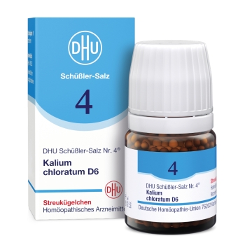 DHU - Schüssler Salz Nr. 4 - Kalium chloratum D6 Globuli - 10g