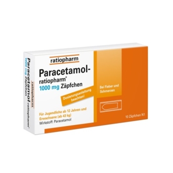 Paracetamol Ratiopharm 1000mg Zäpfchen - 10St.