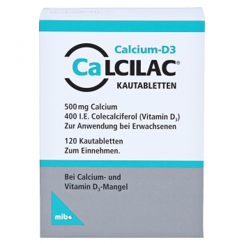 Calcilac Kautabletten 500 mg/400 I.E. - 120St.