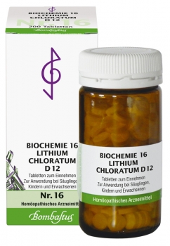 Bombastus - Schüssler Salz Nr. 16 - Lithium chloratum D12 - 200 Tabletten