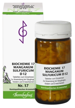 Bombastus - Schüssler Salz Nr. 17 - Manganum sulfuricum D12 - 200 Tabletten