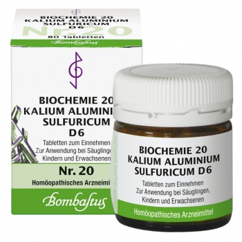 Bombastus - Schüssler Salz Nr. 20 - Kalium aluminium sulfuricum D6 - 80 Tabletten