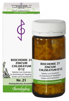 Bombastus - Schüssler Salz Nr. 21 - Zincum chloratum D12 - Tabletten