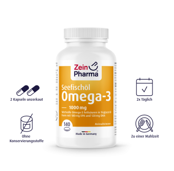 ZeinPharma - Omega 3 Kapseln 1000 mg 120 Stück