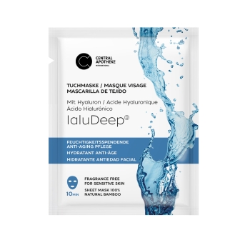 Central - Hyaluron - Feuchtigkeitsspendende Anti-Aging Tuchmaske mit Ialudeep® Gel-Textur