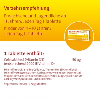 Hevert - Vitamin D3 Hevert 2000 IE - Tabletten