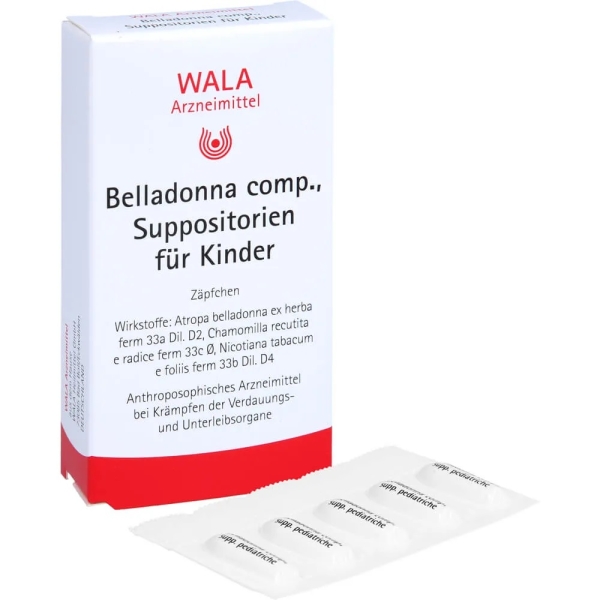 Wala - Belladonna comp. - Suppositorien für Kinder - 10x2g Zäpfchen