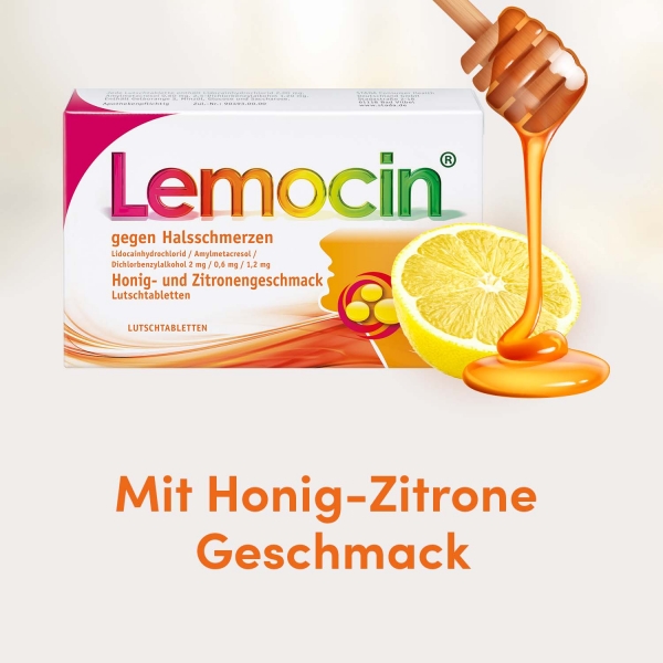 Lemocin gegen Halsschmerzen - Honig-Zitrone - Lutschtabletten