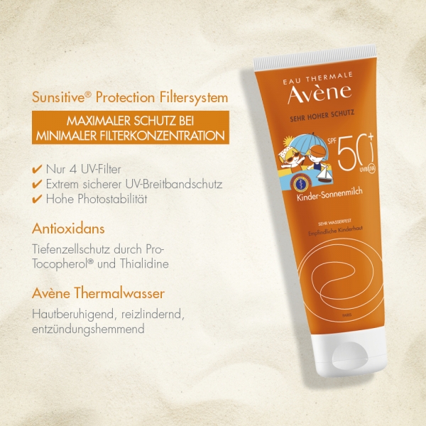 Avene - Sunsitive Kinder-Sonnenmilch SPF 50+ 250ml