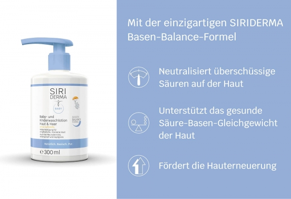 Siriderma - Baby- und Kinderwaschlotion Haut & Haar - 300ml