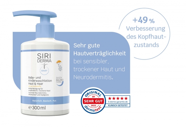Siriderma - Baby- und Kinderwaschlotion Haut & Haar - 300ml
