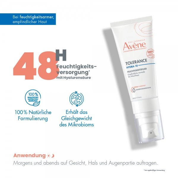 Avene - Tolerance Hydra-10 Feuchtigkeitsfluid - 40ml