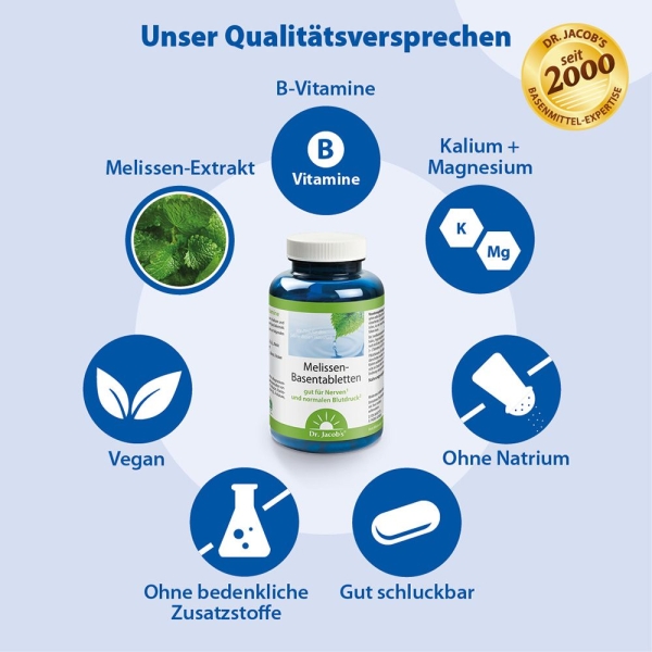 Dr. Jacob's - Melissen-Basentabletten - 250 Tabletten