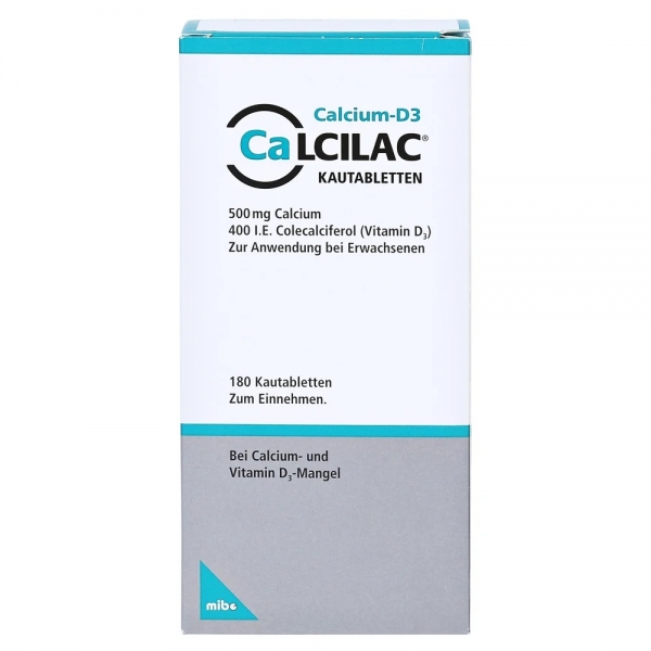 Calcilac Kautabletten 500 mg/400 I.E. - 180St.