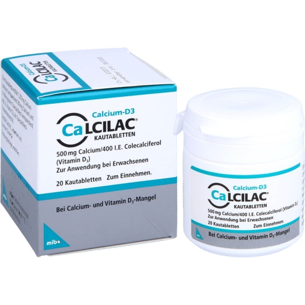 Calcilac Kautabletten 500 mg/400 I.E. - 20St.