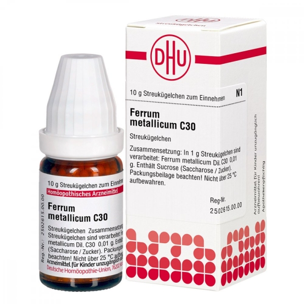 DHU Ferrum metallicum C30 Globuli 10g