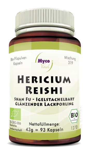 Hericium + Reishi Bio-Pilzpulver 93 St.