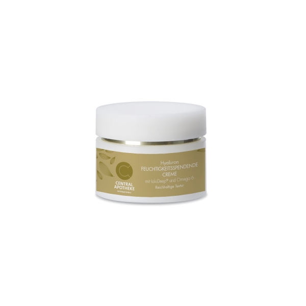 Central - Hyaluron - Feuchtigkeitsspendende Creme mit Ialudeep® und Omega 6 - Reichhaltige Textur - 50ml