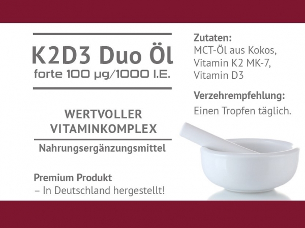 Central - Vitamin K2 D3 Duo Öl Forte 20ml