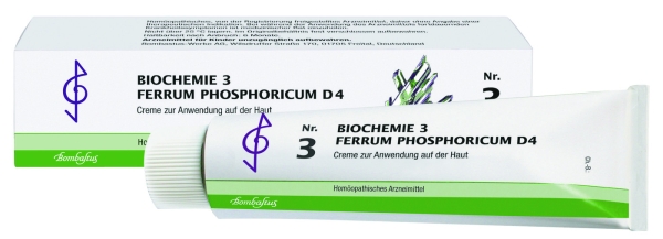 Bombastus - Schüssler Salz Nr. 3 - Ferrum phosphoricum D4 - Creme - 100ml
