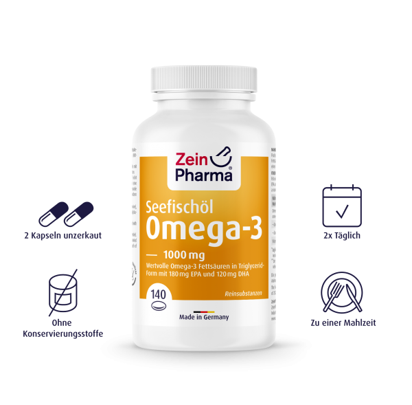 ZeinPharma - Omega 3 Kapseln 1000 mg 120 Stück