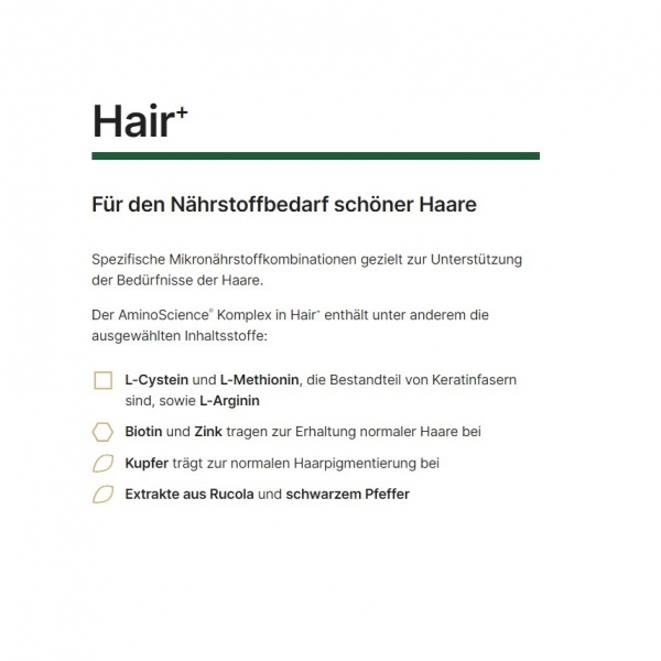 NHCO - Hair Plus - Aminoscience - 168 Kapseln