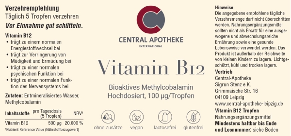 Central - Vitamin B12 Tropfen 50ml