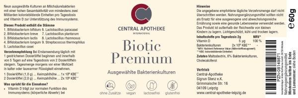 Central - Biotic Premium Bakterienkulturen