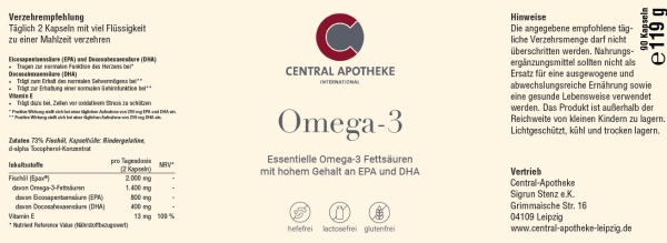 Central - Omega 3 Kapseln - 90St.