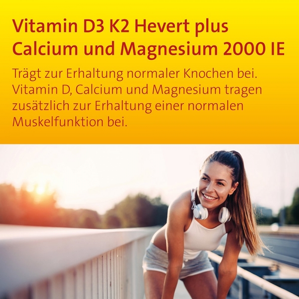 Hevert - Vitamin D3 K2 Hevert plus Calcium und Magnesium 2000 IE