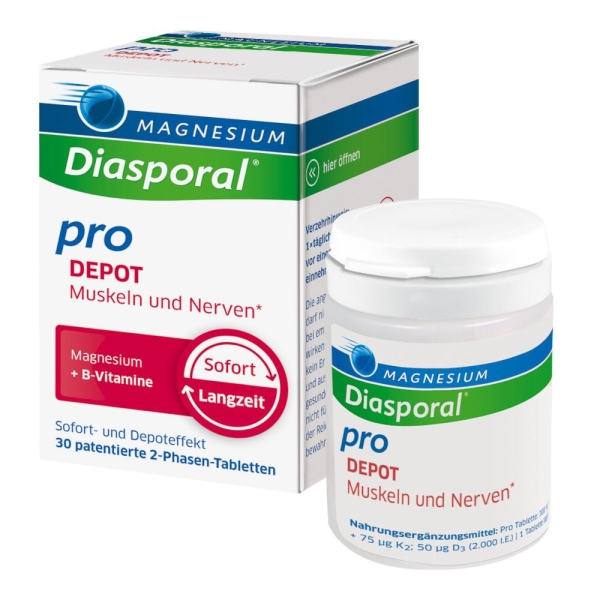Magnesium Diasporal Pro Depot Muskeln und Nerven - 30 Tabletten