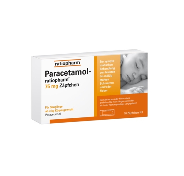 Paracetamol Ratiopharm 75mg Zäpfchen - 10St.