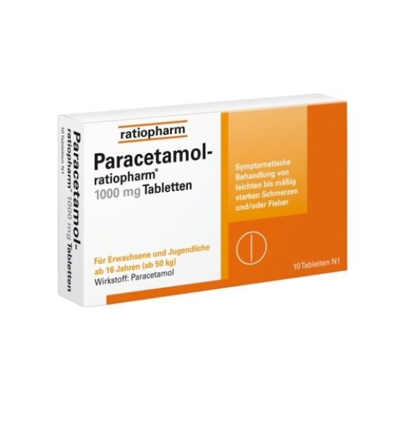 Paracetamol Ratiopharm 1000mg Tablette - 10St.